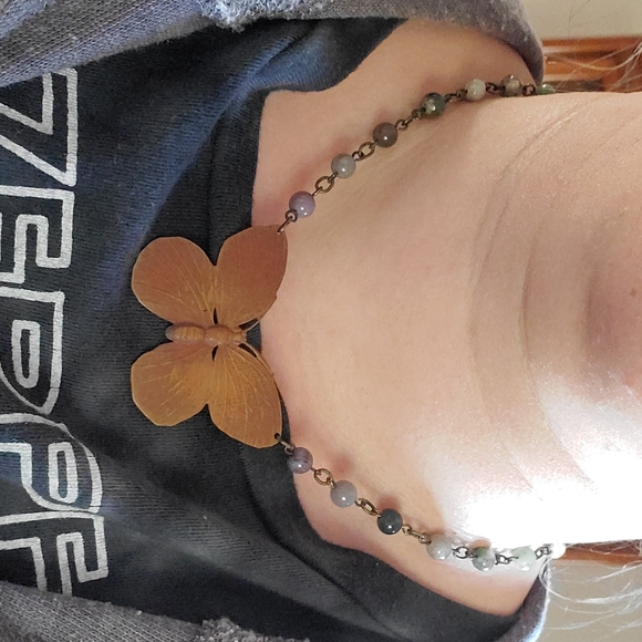 🎄 SALE!! Handmade Butterfly Necklace - Picture 3 of 7